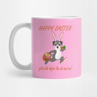 Happy Easter Funny Schnauzer Bunny Mug